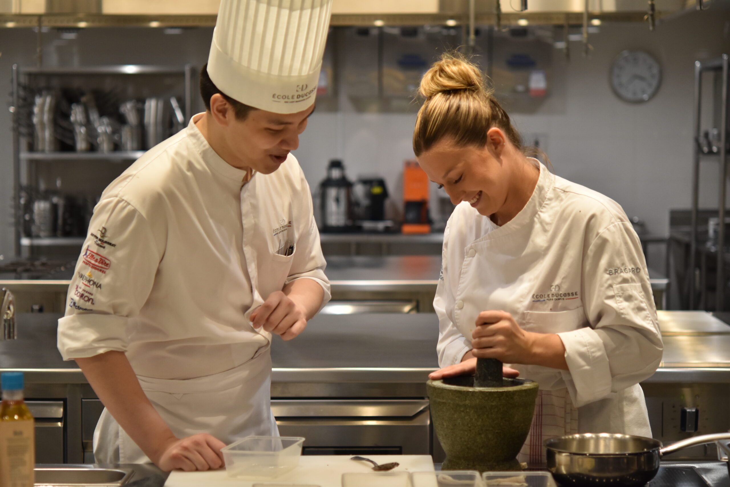 Chef teaching a cooking class